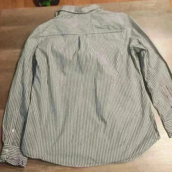 Banana Republic Striped Tunic with Ruffle Button Up Neck & Ruffle Sleeve - Picture 6 of 6